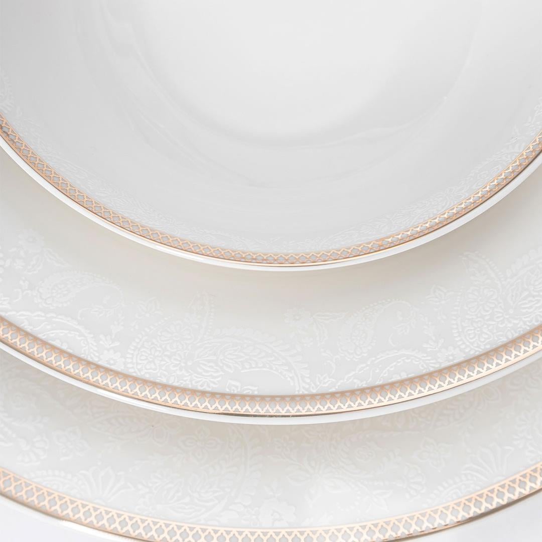 12 Kişilik Yemek TakımıMaxx Doria Golden 72 Parça 12 Kişilik Porselen Yemek Takımı