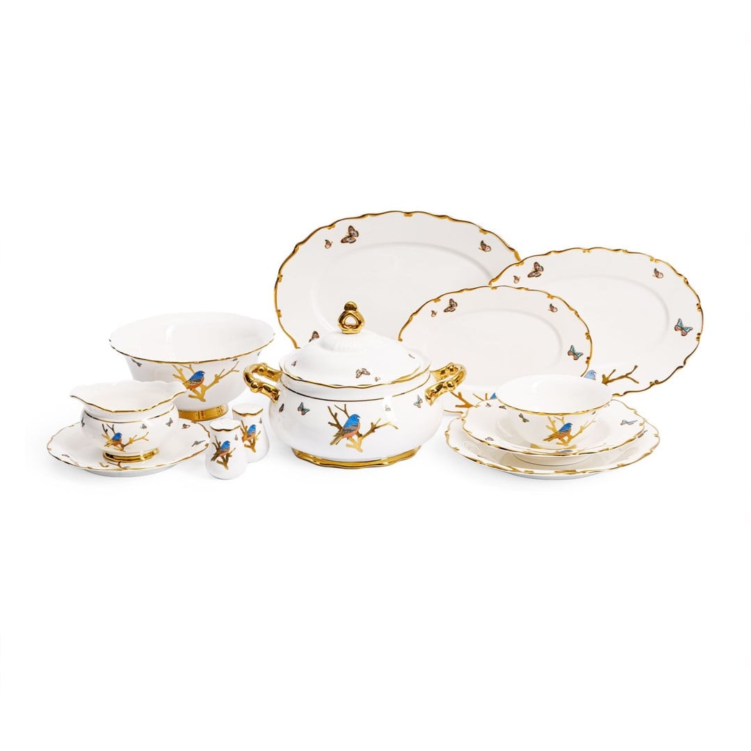 12 Kişilik Porselen Yemek TakımlarıMaxx Doria Serenade 77 Piece Dinner Set