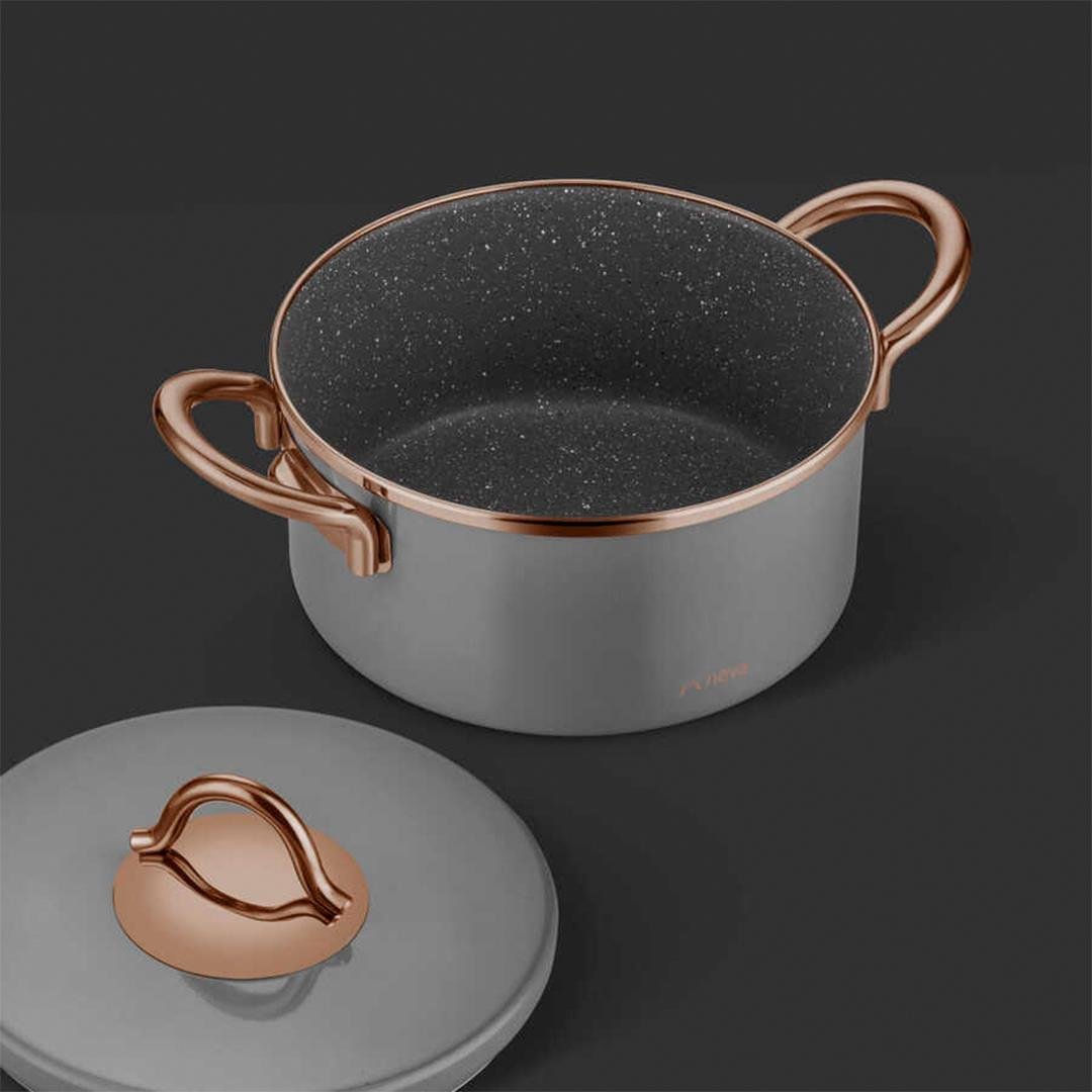 Cooker and Cooker SetNeva 8 Piece Graye Cookware Set - Grizay