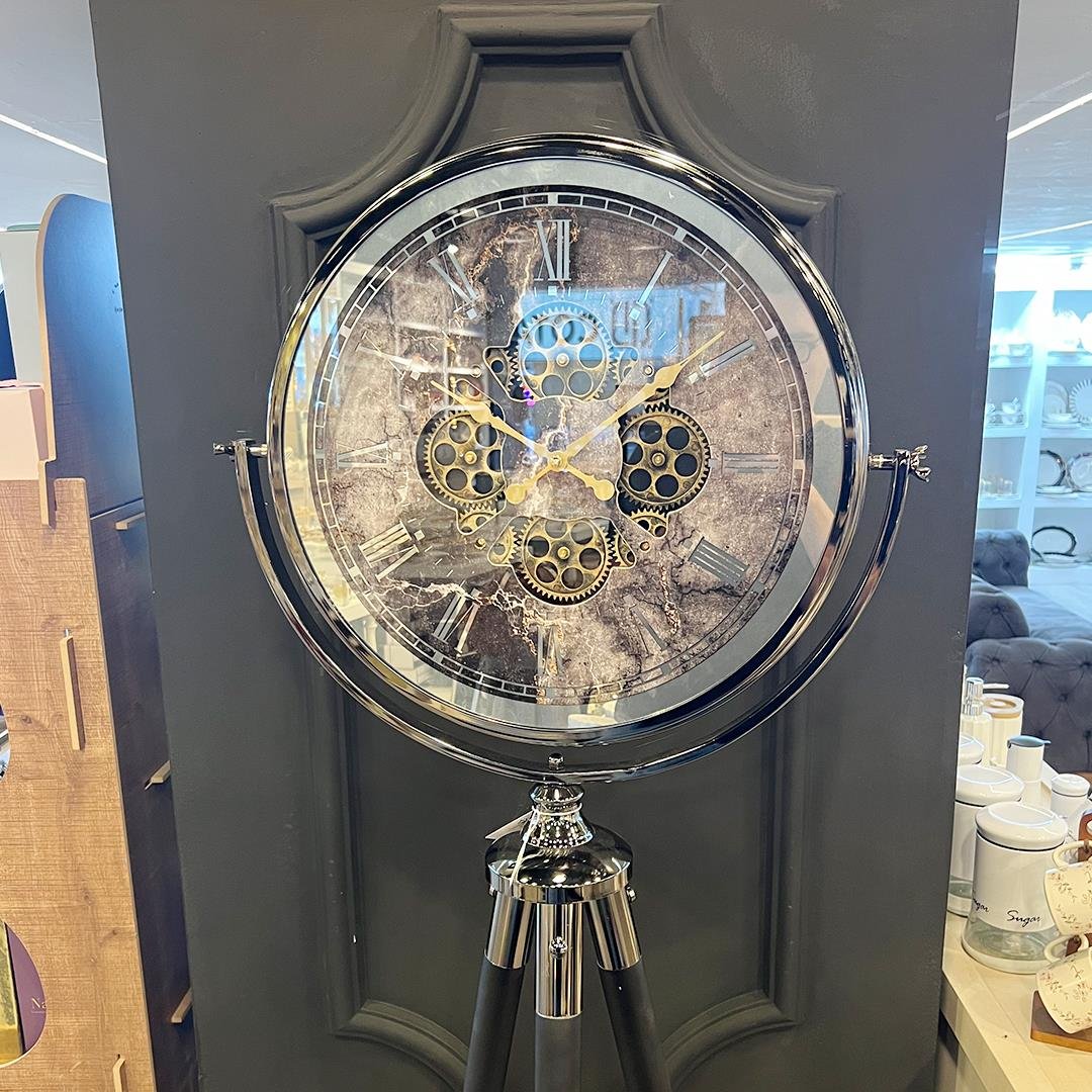 Decorative WatchNirvana Tripot Ayaklı Dekoratif Saat Siyah