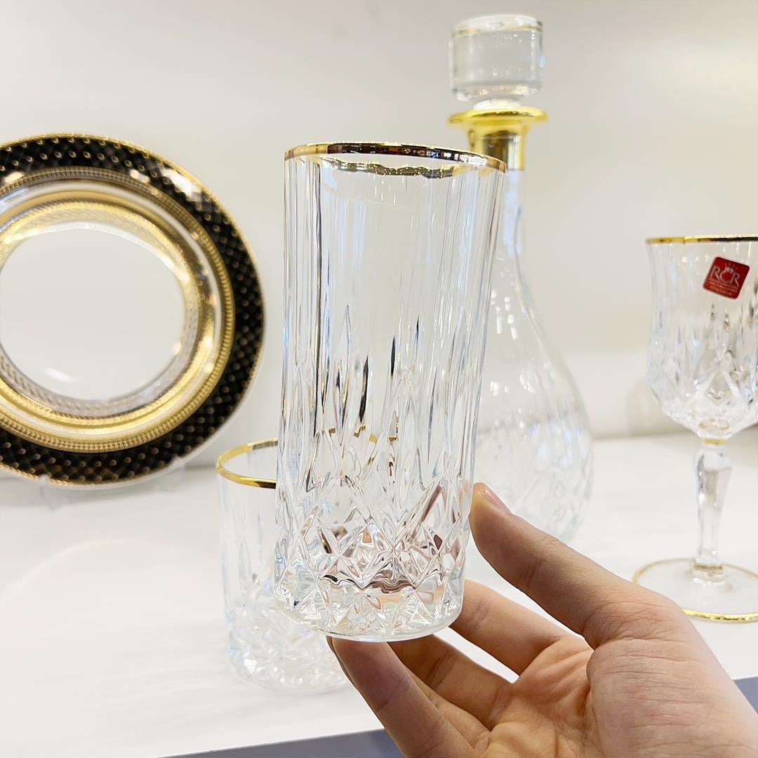 Glassware SetOpera RCR Crystal Glass 37 Piece Glass Set - Gold