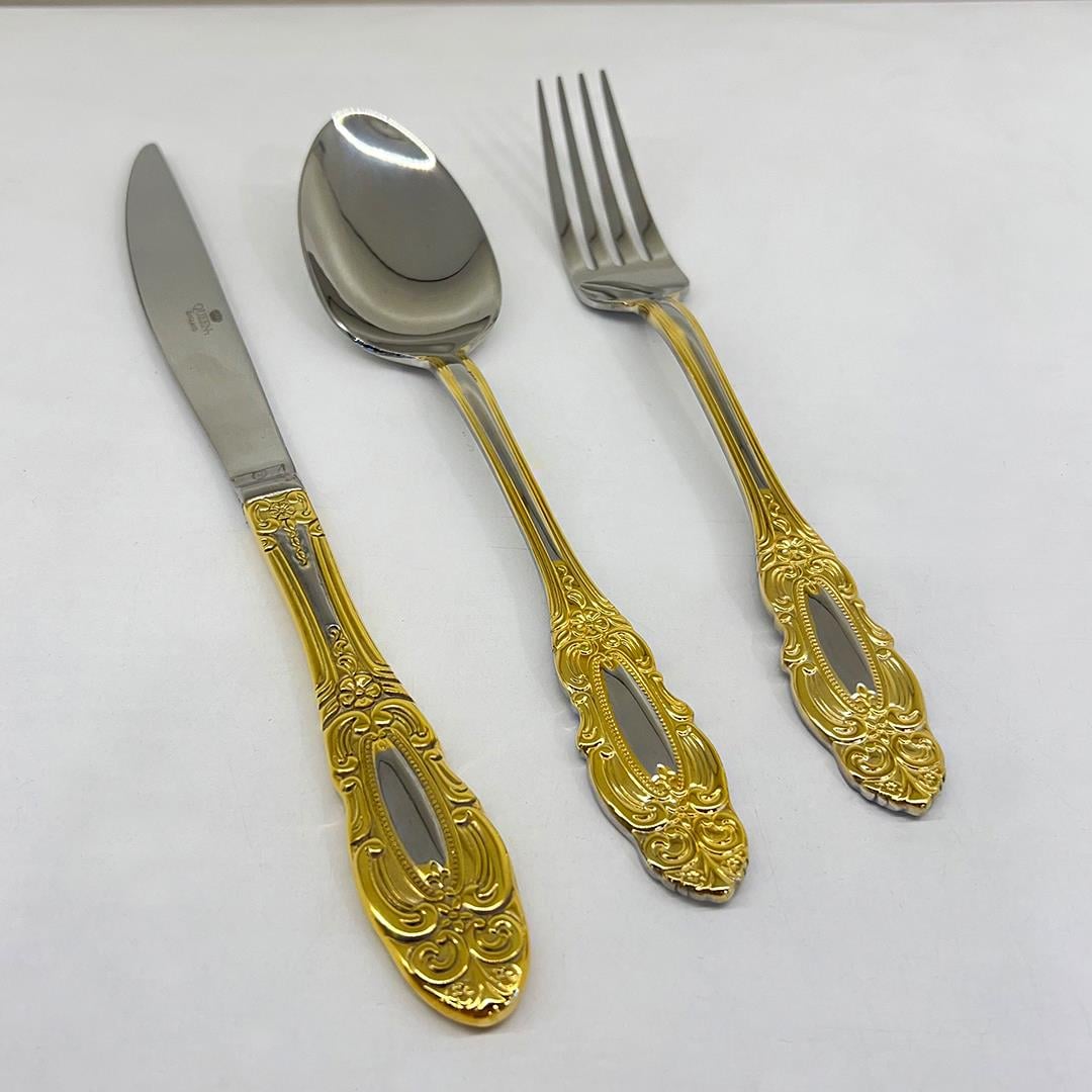 Flatware SetQueen's of England 89 Piece Cutlery Set - Silva Gold