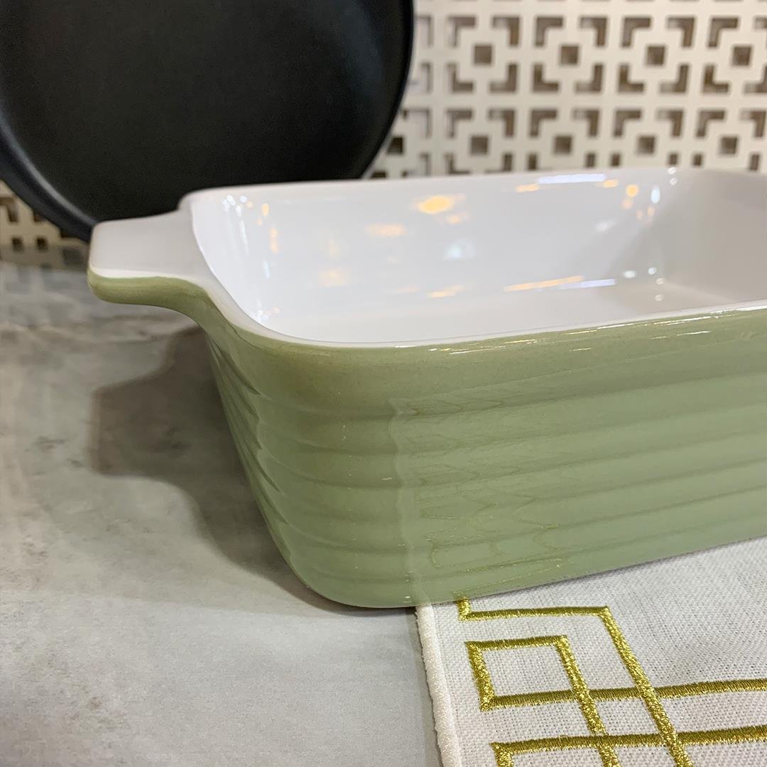 Fırın KabıRossallini Dikdörtgen Fırın Kabı 33x23 cm - Yeşil