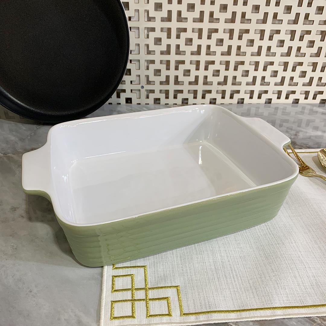 Fırın KabıRossallini Dikdörtgen Fırın Kabı 33x23 cm - Yeşil