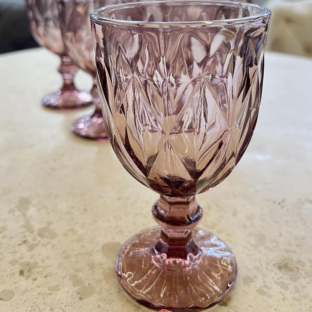 Kadeh BardağıRoyking 6 Lı Ayaklı Bardak - Pembe