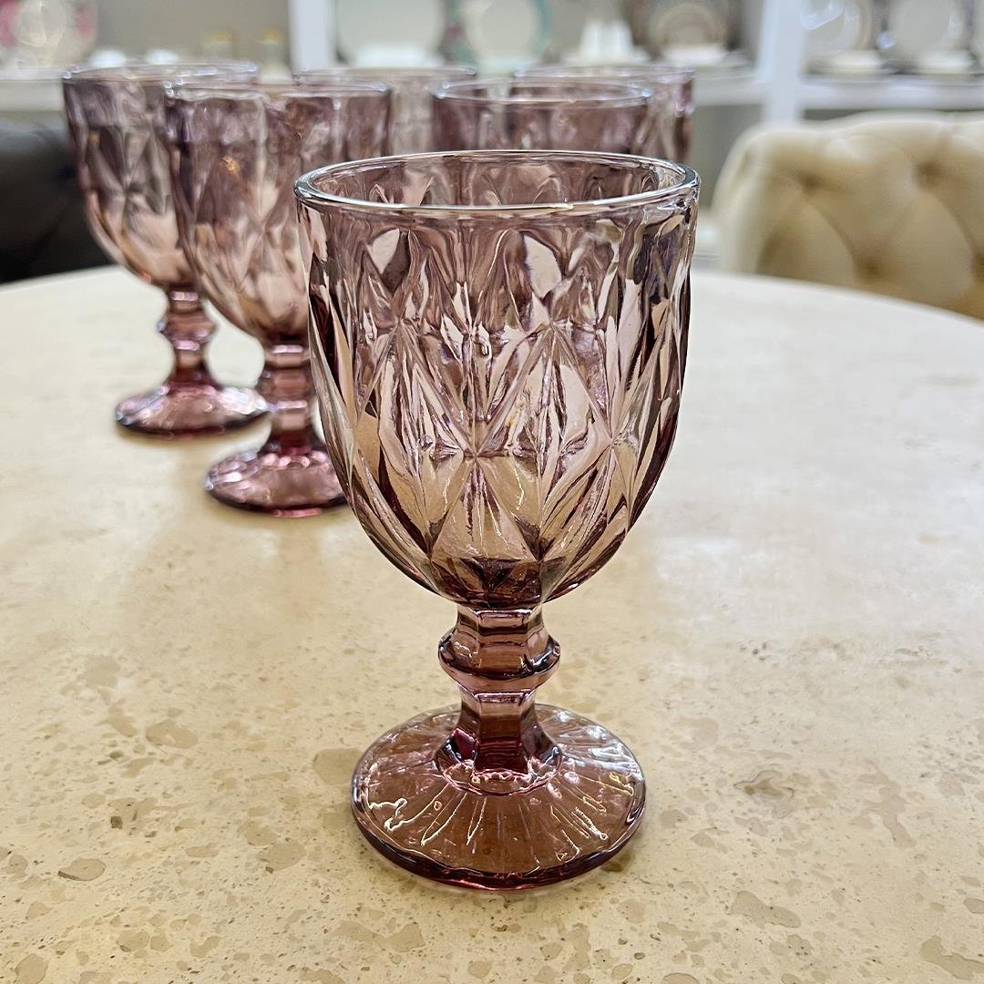Kadeh BardağıRoyking 6 Lı Ayaklı Bardak - Pembe
