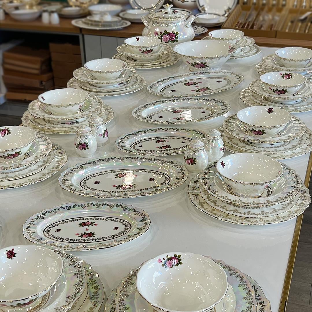 12 Kişilik Porselen Yemek TakımıRoyking Adel 60 Parça Yemek Takımı