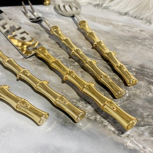 Royking Bambu 5 Parça Servis Seti - Gold