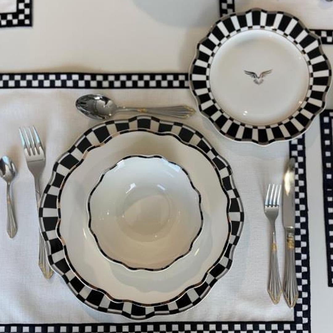 6 Kişilik Yemek TakımıRoyking Black Time 24 Parça 6 Kişilik Porselen Yemek Takımı