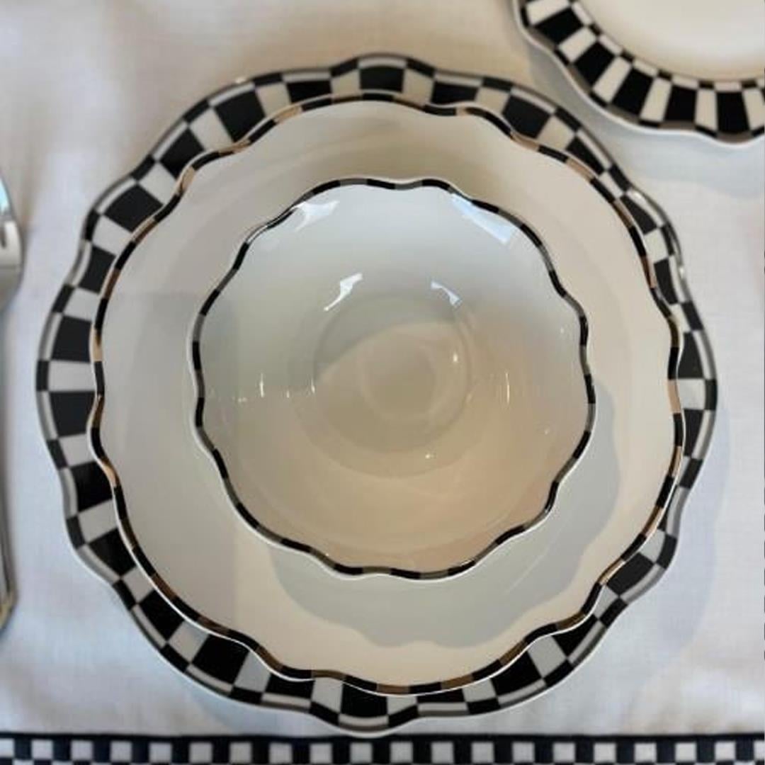 6 Kişilik Yemek TakımıRoyking Black Time 24 Parça 6 Kişilik Porselen Yemek Takımı