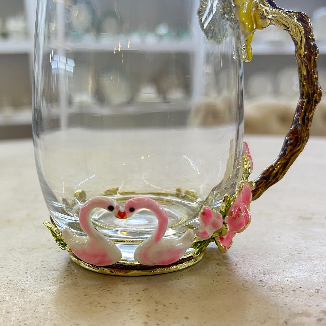 Tea GlassesRoyking Flamingo Cam Kupa - Büyük Boy
