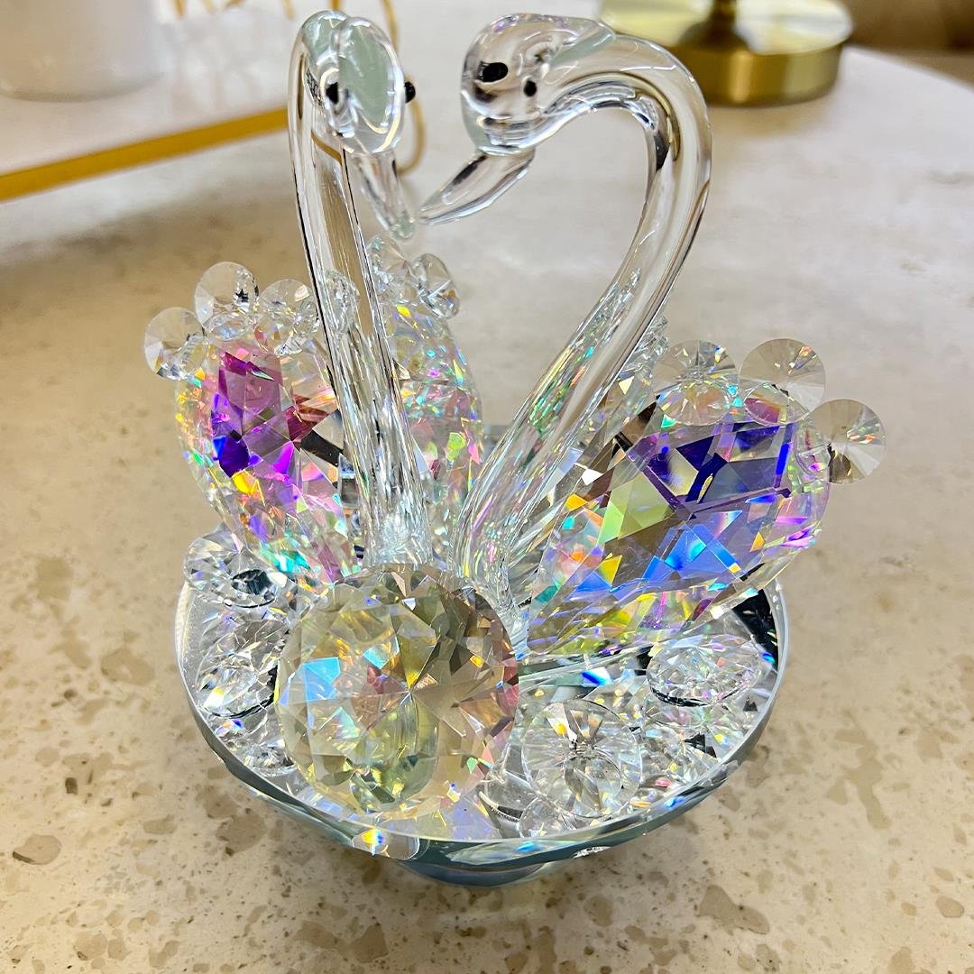 DecorationRoyking Kristal Dekoratif Kuğu