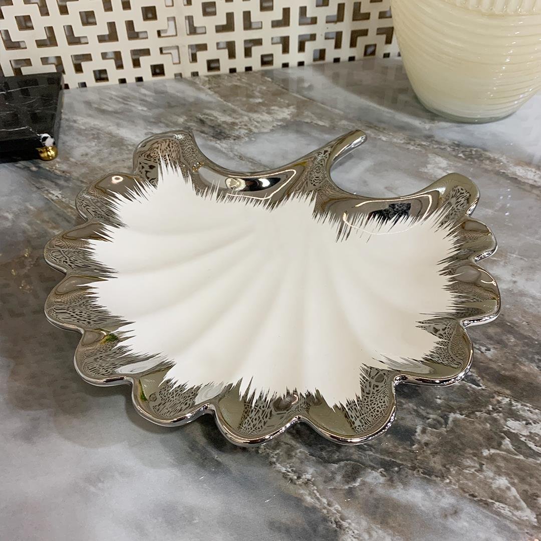 Serving Sets for DinnerRoyking Line Yaprak 3 Piece Tableware Presentation Set - Silver