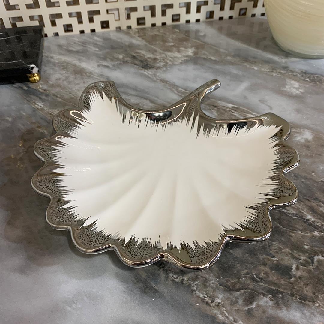 Serving Sets for DinnerRoyking Line Yaprak 3 Piece Tableware Presentation Set - Silver