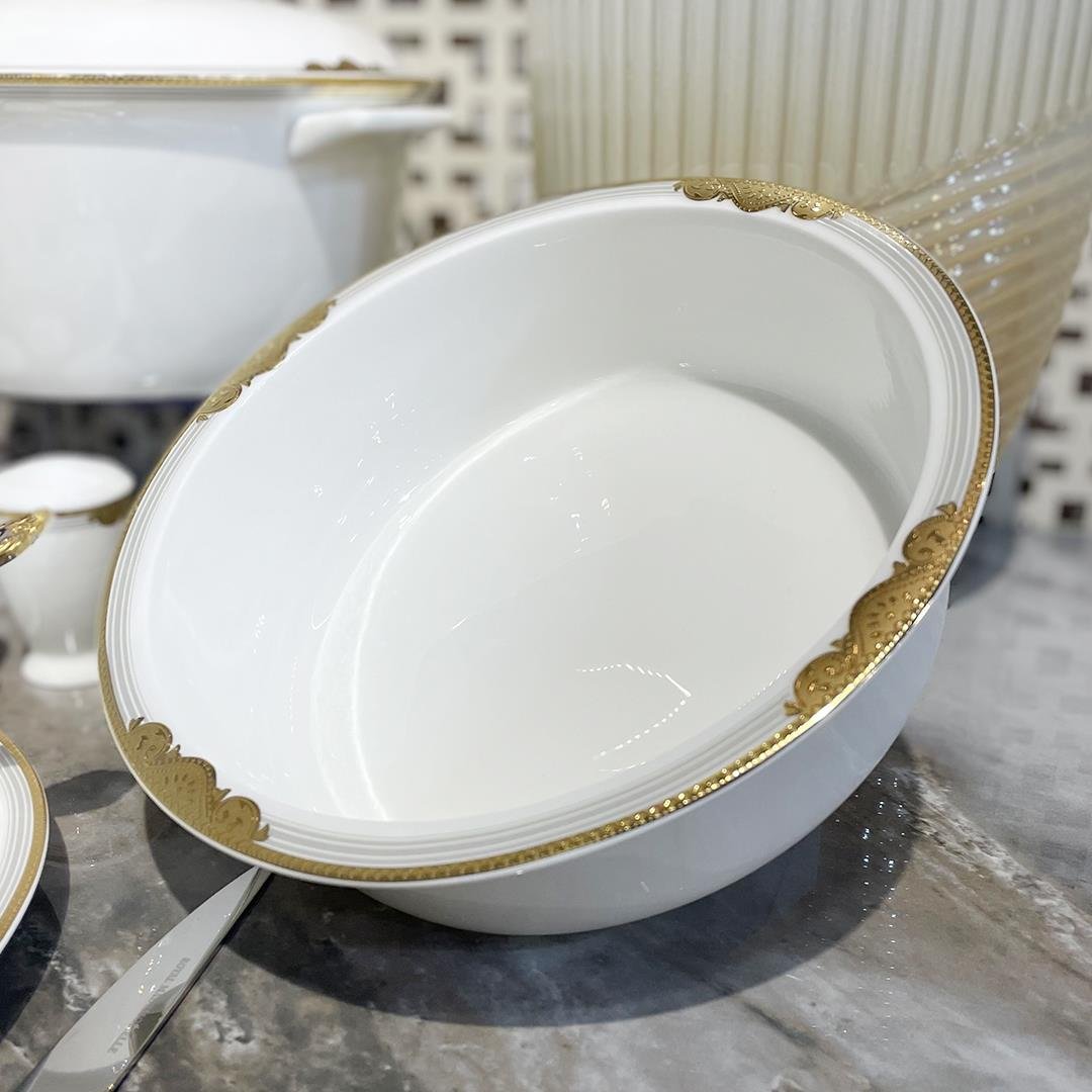 Dinner Set for 12Royking Pera 61 Piece Porcelain Dinner Set for 12 People