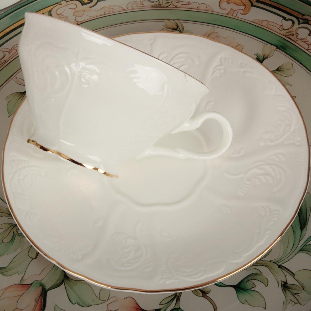 Tea CupRoyking Pure Gold Double Cup Set for 6 People