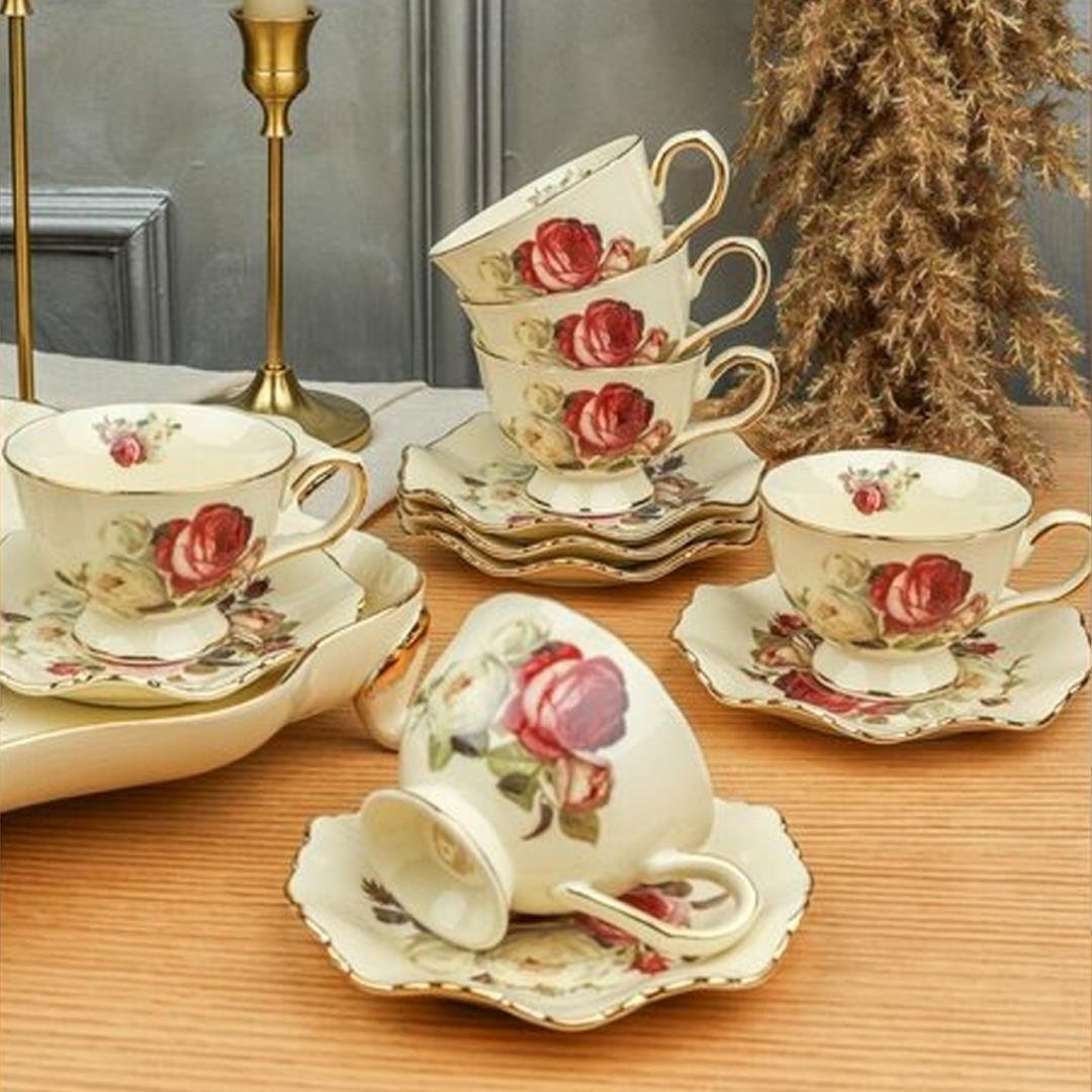Coffee CupRoyking Rose Set of 6 Coffee Cups