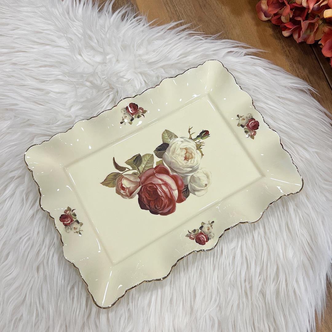 SunumlukRoyking Rose Dikdörtgen Sunum Tabağı 31 cm