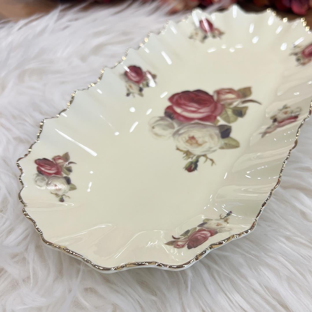 SunumlukRoyking Rose Oval Kayık Tabak 31 cm