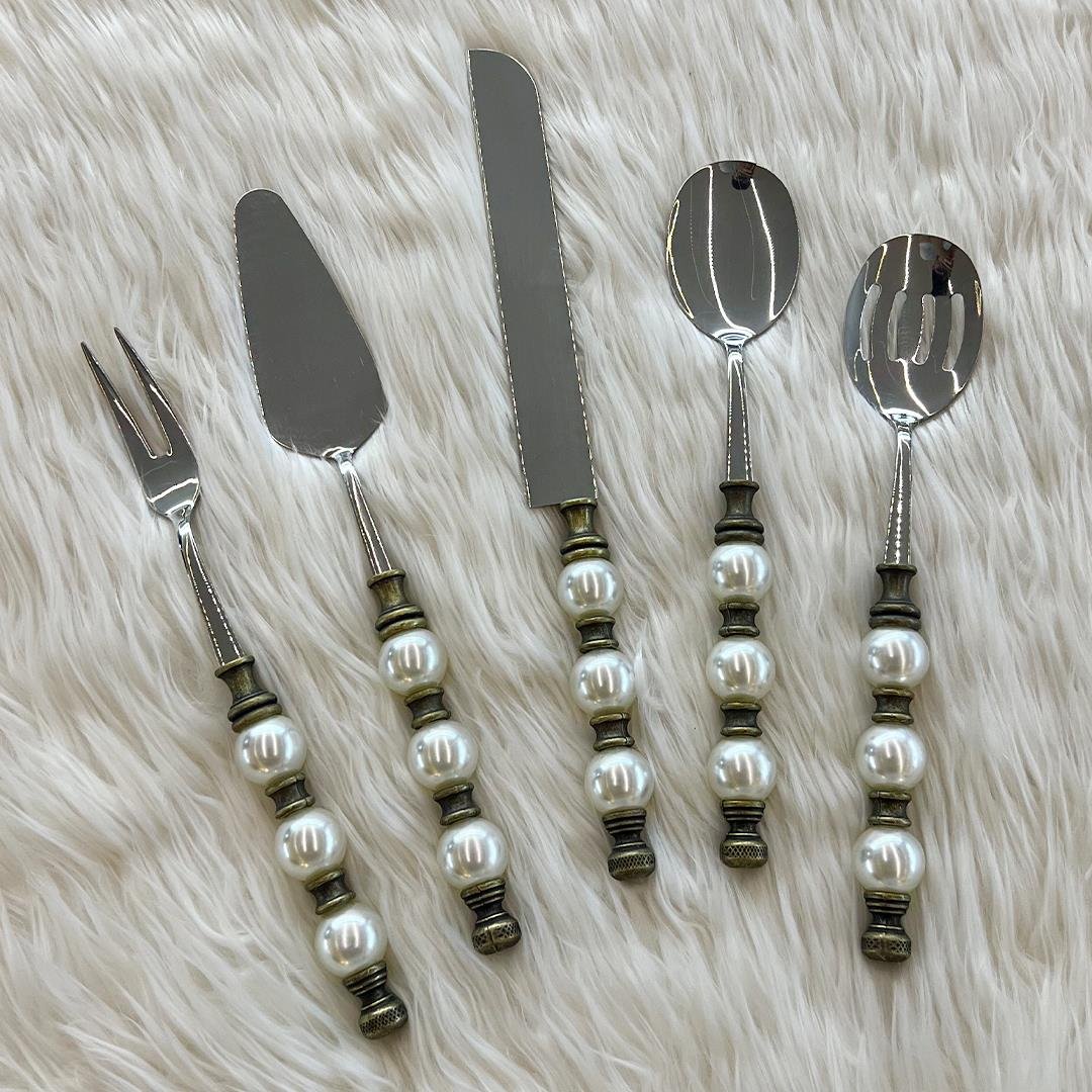 Sofra Servis SetiRoyking Sedefli 5 Parça Servis Seti - Antik