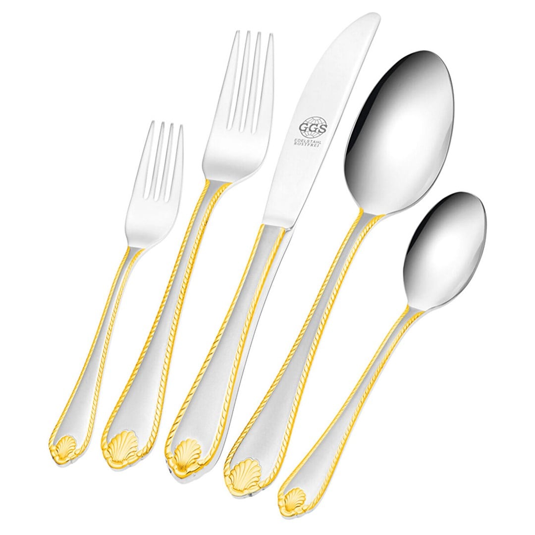 Flatware SetSolingen Vanessa 96 Piece Cutlery Set Gold