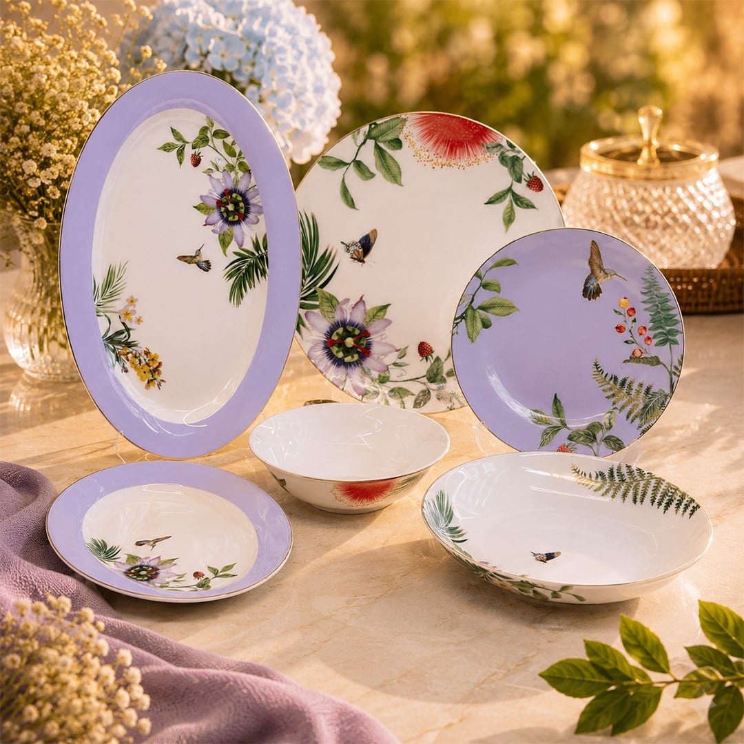 6 Kişilik Porselen Yemek TakımlarıSpring 27 Parça Yemek Takımı