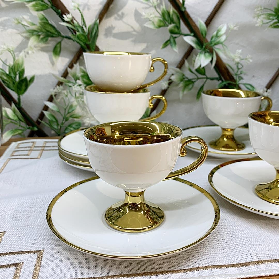 Coffee CupVictoria Cup 6 Piece Coffee Cup Set - White