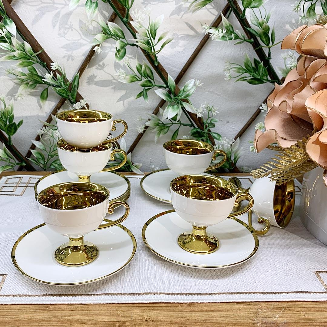 Coffee CupVictoria Cup 6 Piece Coffee Cup Set - White