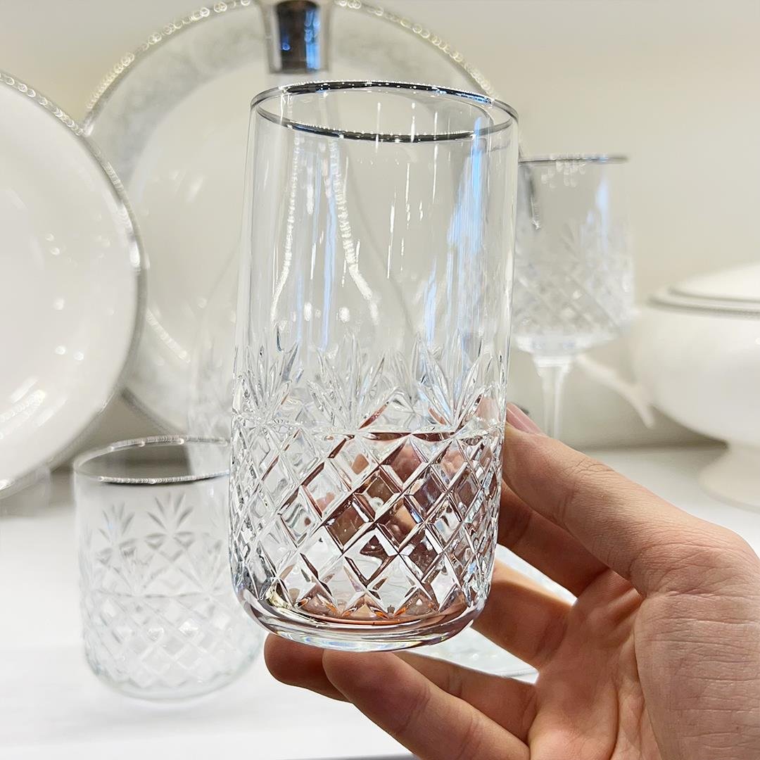 SunumlukWedding 61 Parça Bardak Takımı Platin