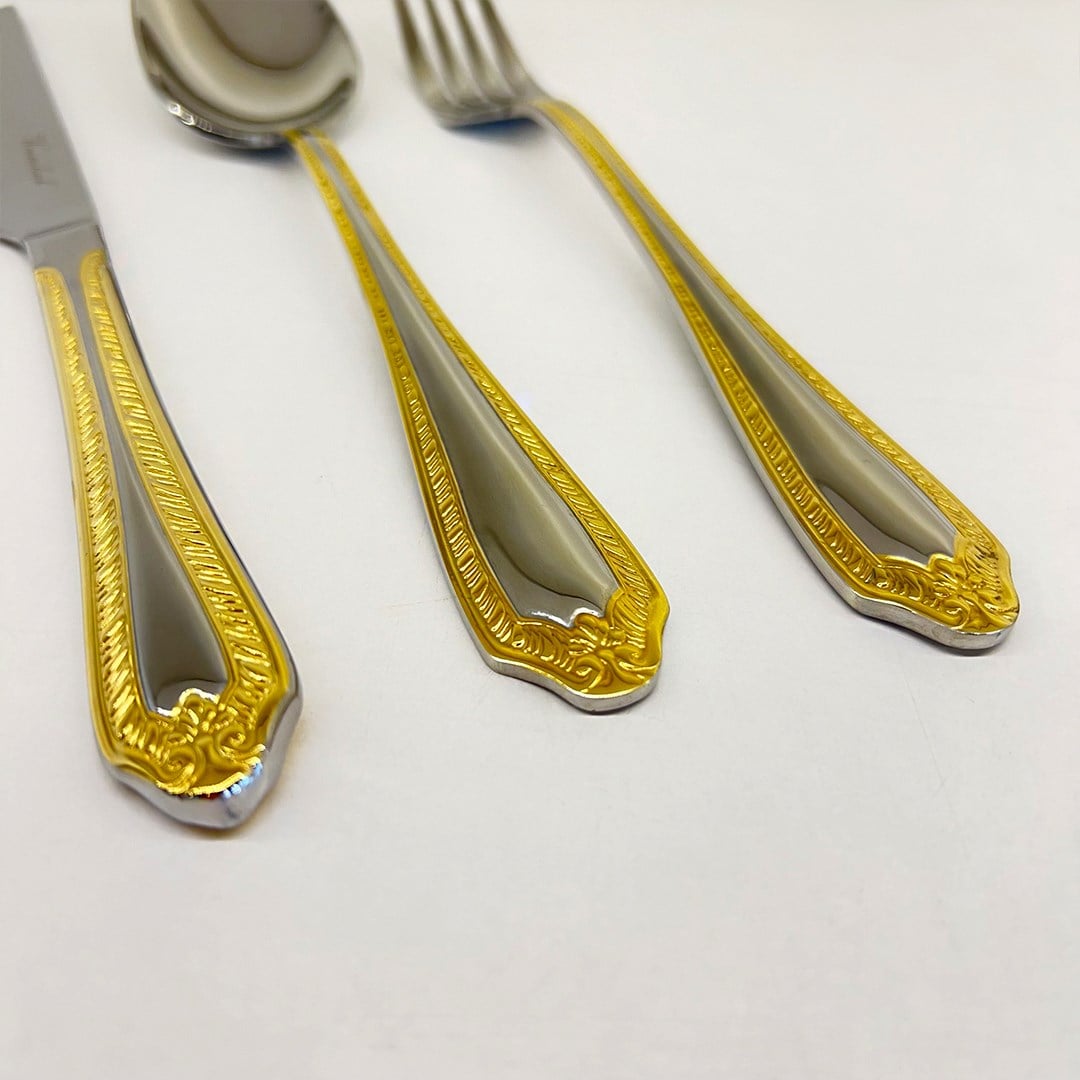 Flatware SetWinterbach Besteck 84 Piece Cutlery Set Gold