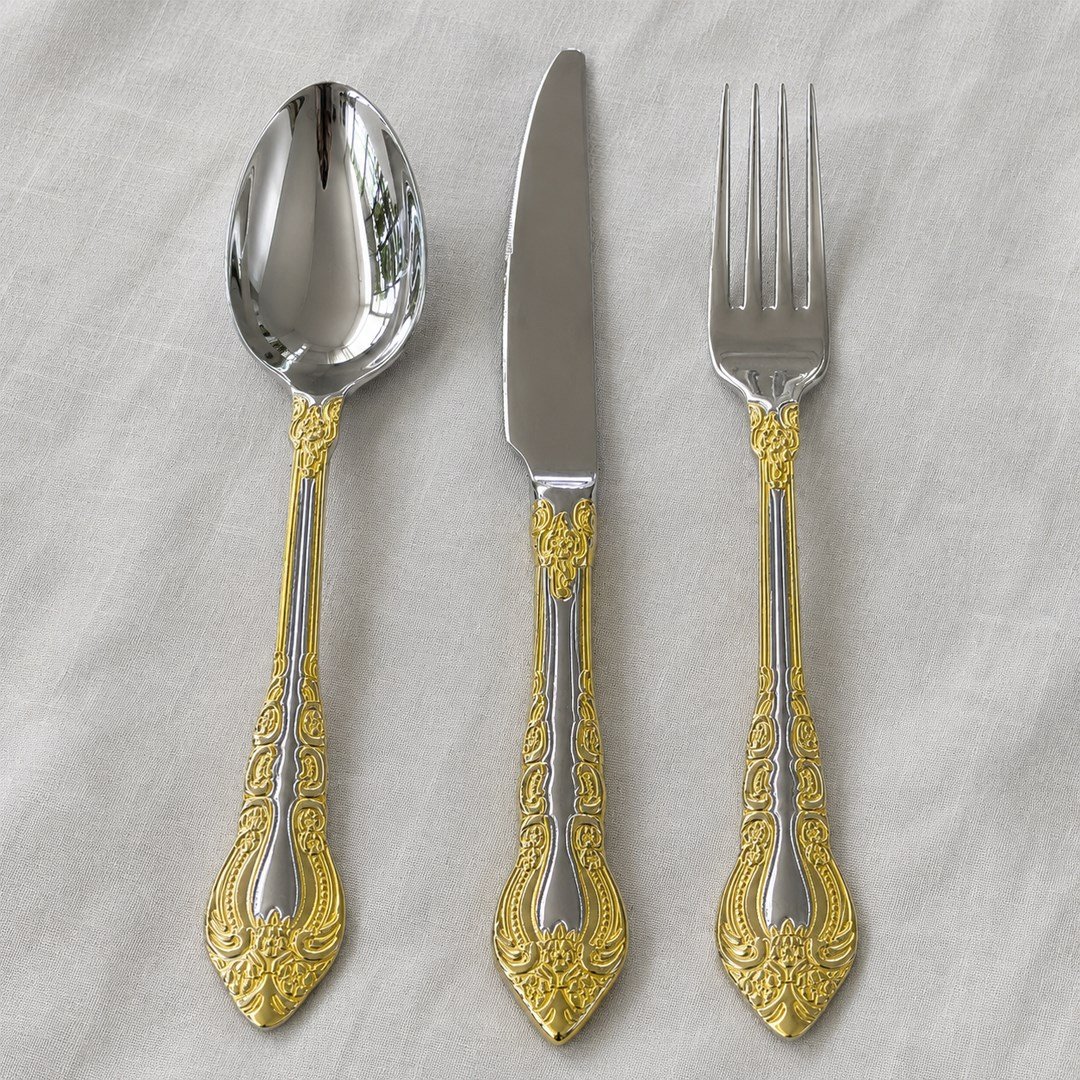 Flatware SetWinterbach Spindra 84 Parça Çatal Kaşık Bıçak Takımı Gold