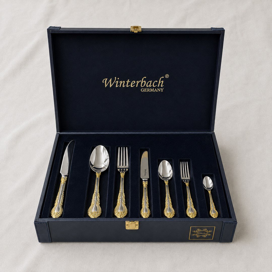 Flatware SetWinterbach Spindra 84 Parça Çatal Kaşık Bıçak Takımı Gold