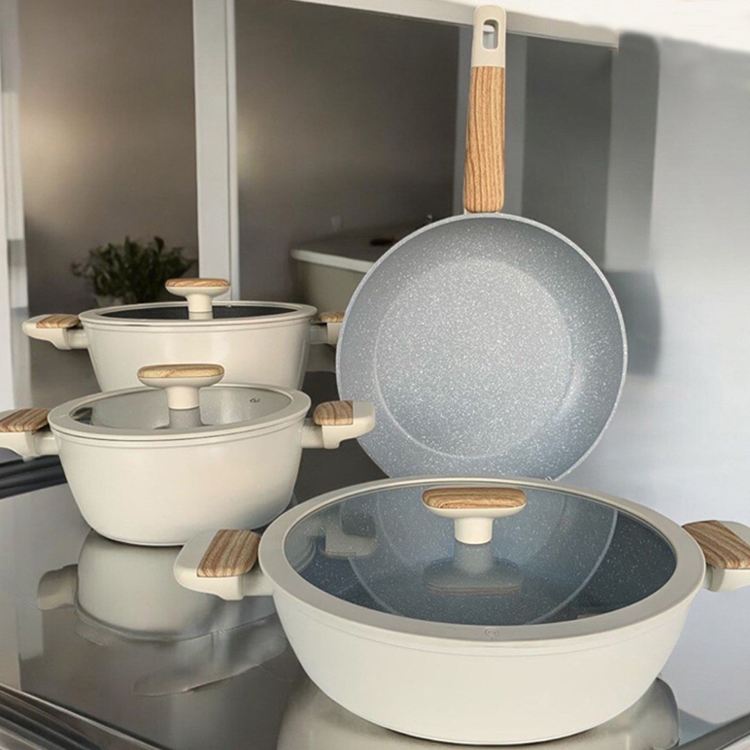 Cookware SetWinterbach Suwon Krem Tencere Takımı ve Kaşık Seti