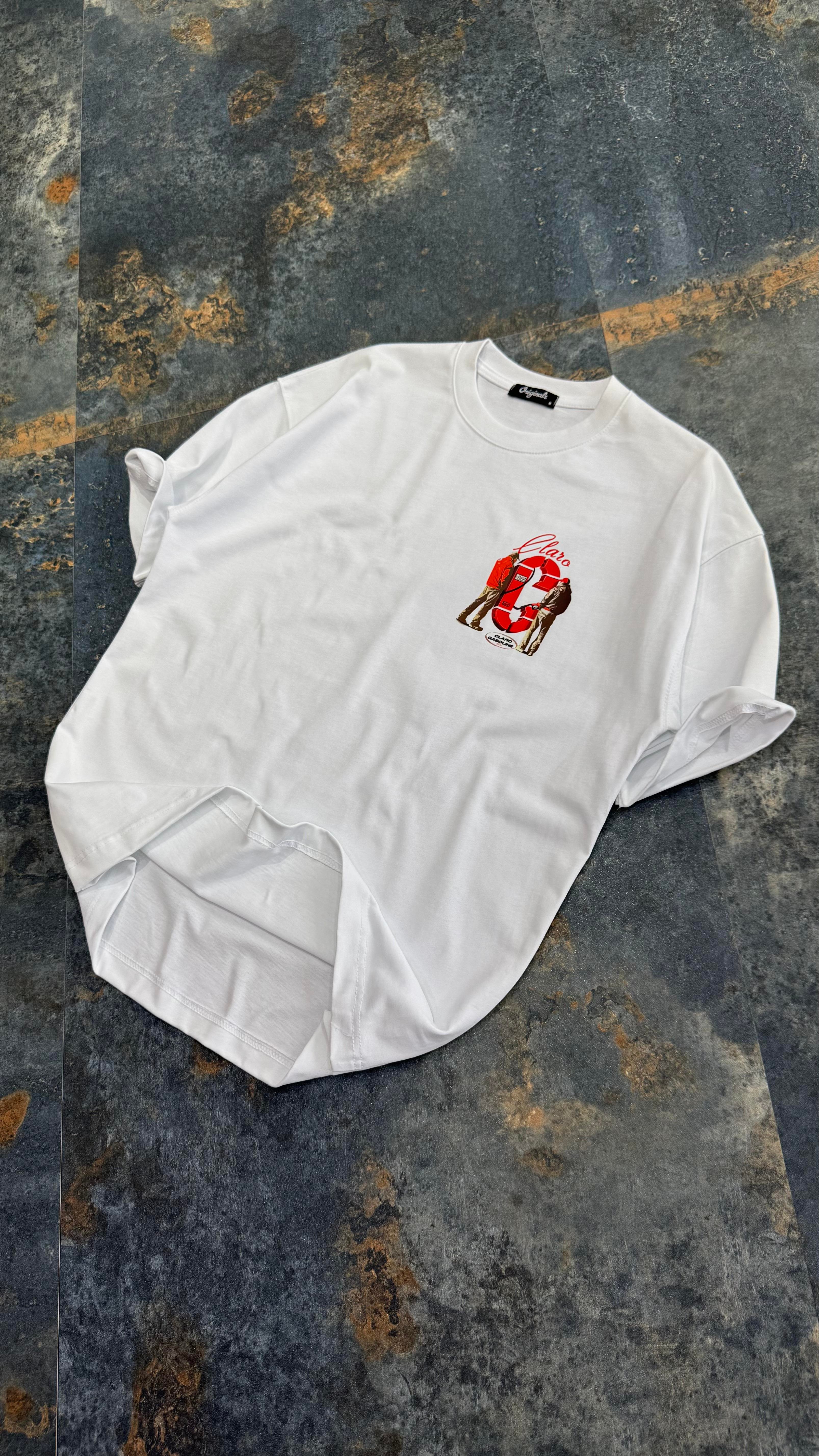 Claro Baskılı Siyah Oversize T-Shirt
