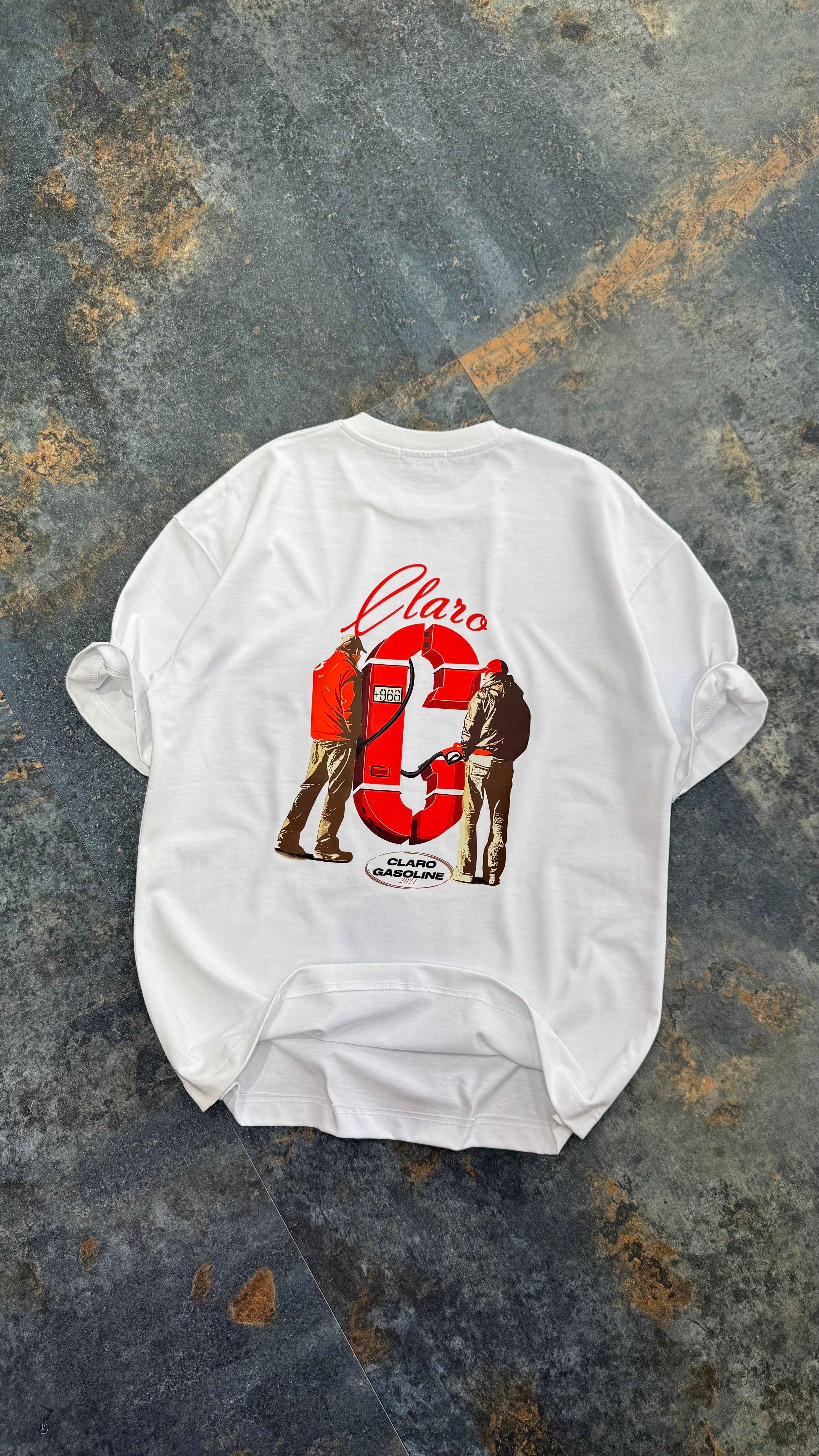 Claro Baskılı Siyah Oversize T-Shirt
