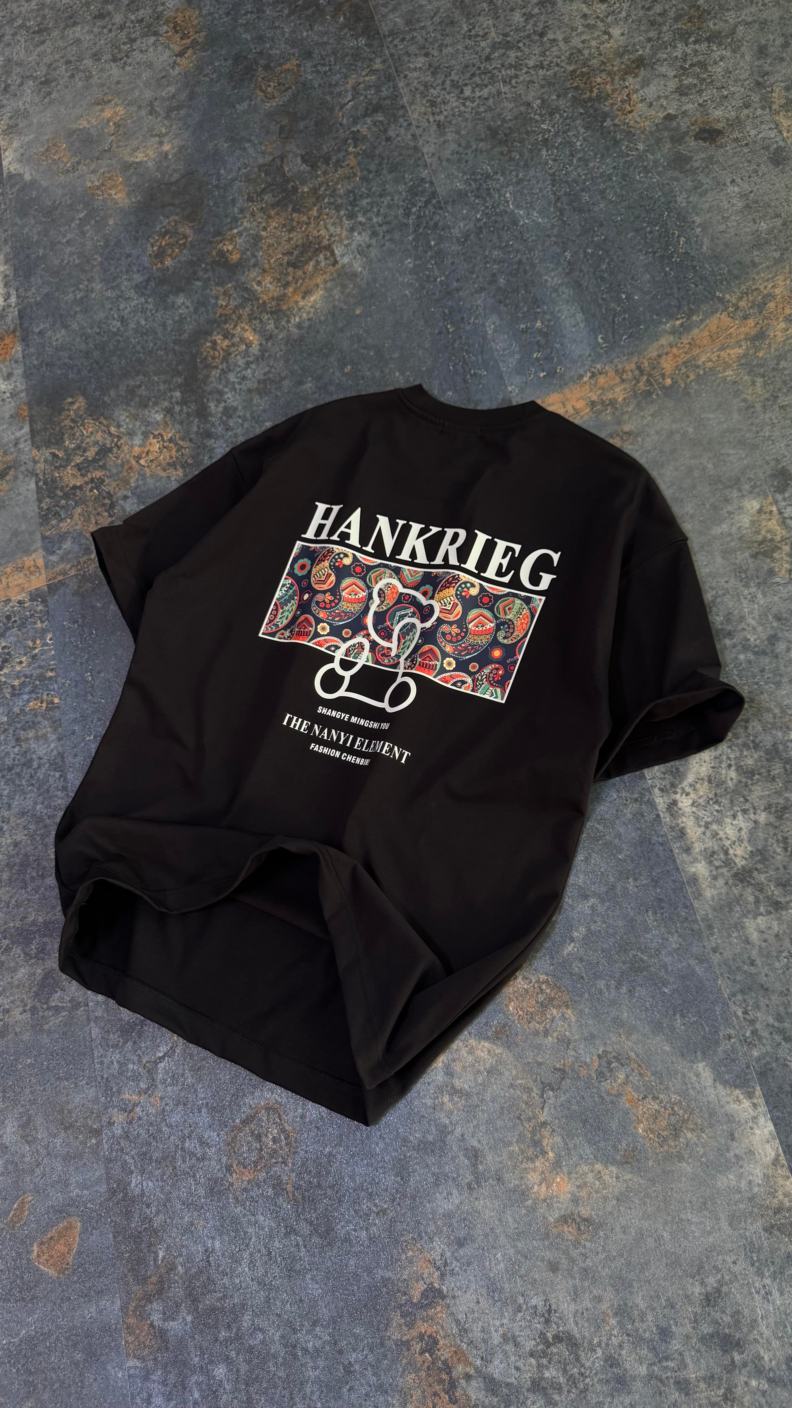 Hankrieg Baskılı Beyaz Oversize T-Shirt
