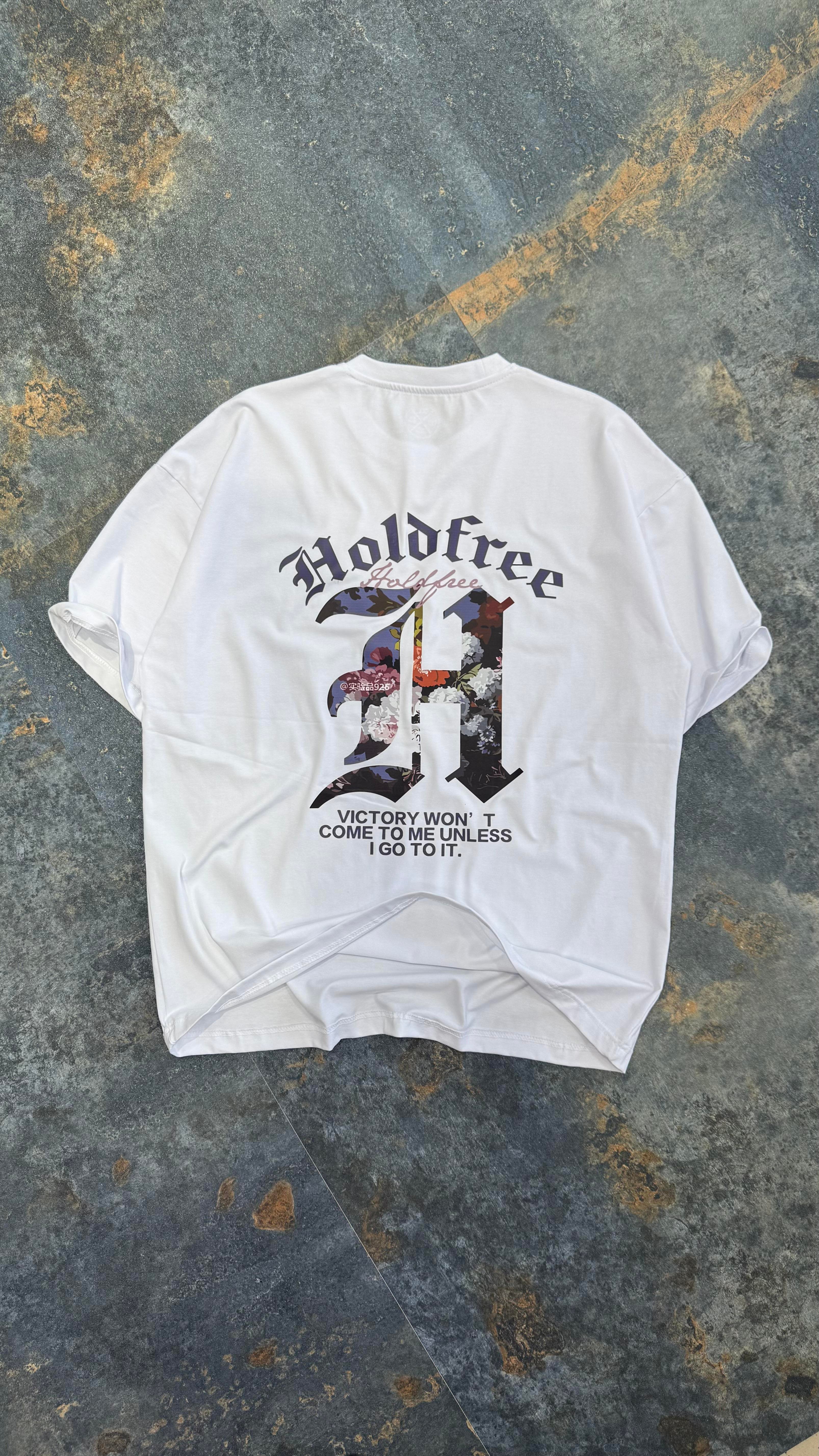 HoldFree Baskılı Siyah Oversize T-Shirt