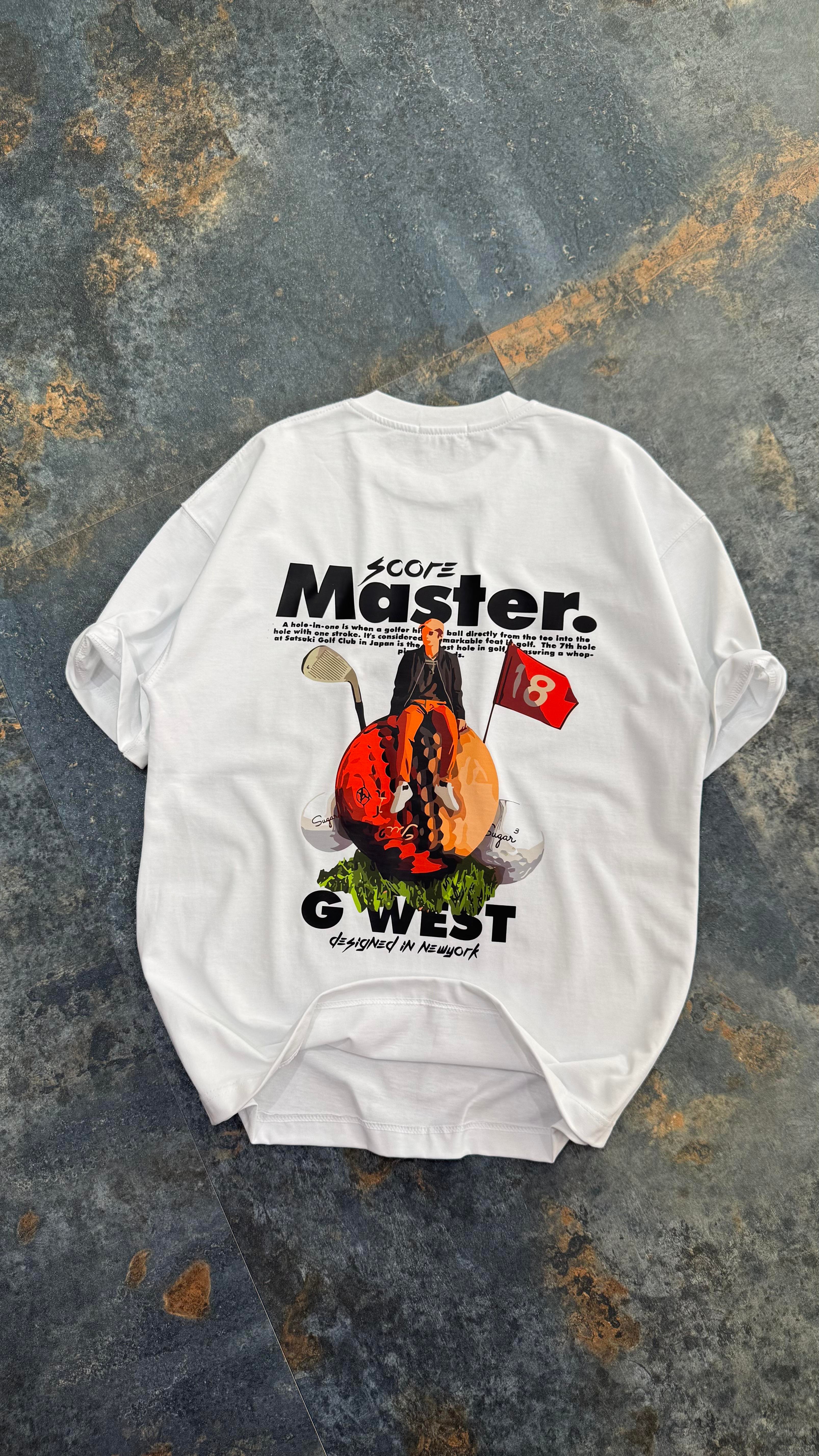 Master Baskılı Siyah Oversize T-Shirt