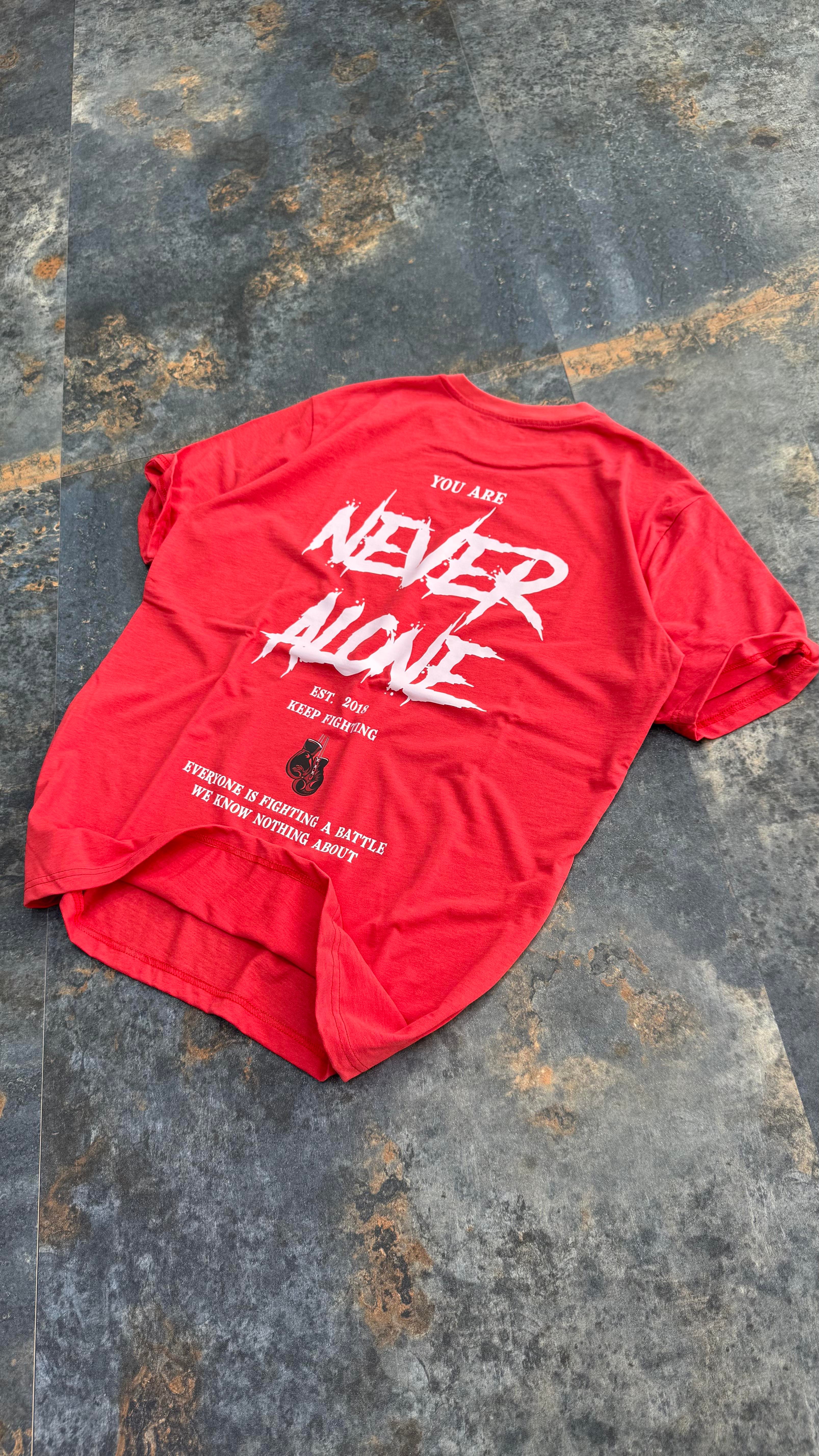 Never Alone Beyaz Oversize T-Shirt