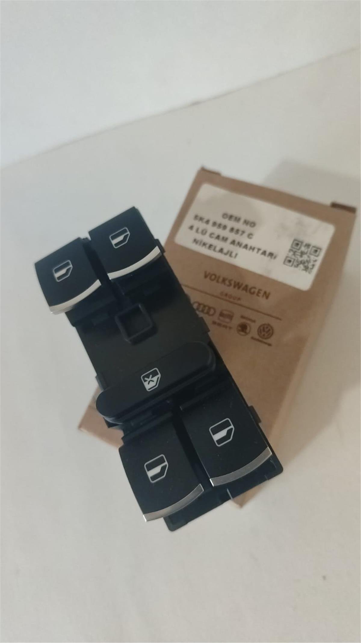 VW SOL CAM DÜĞMESİ (ÖN NİKELAJLI)