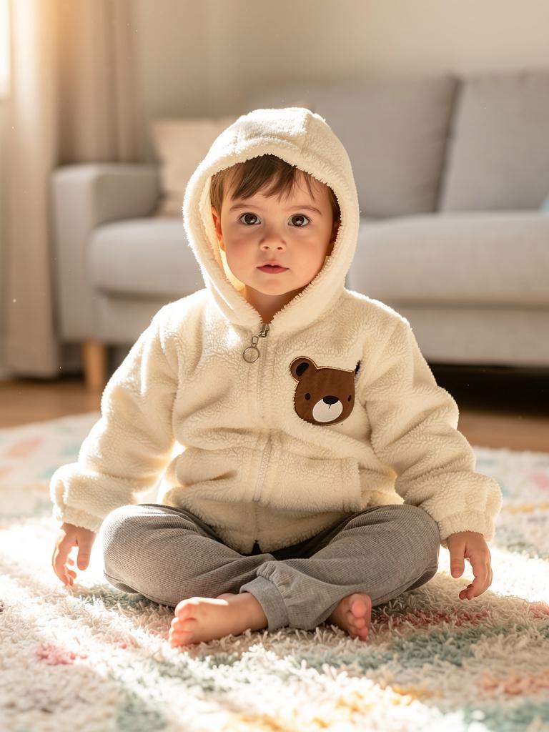 Ayıcıklı Pelüş Ceket