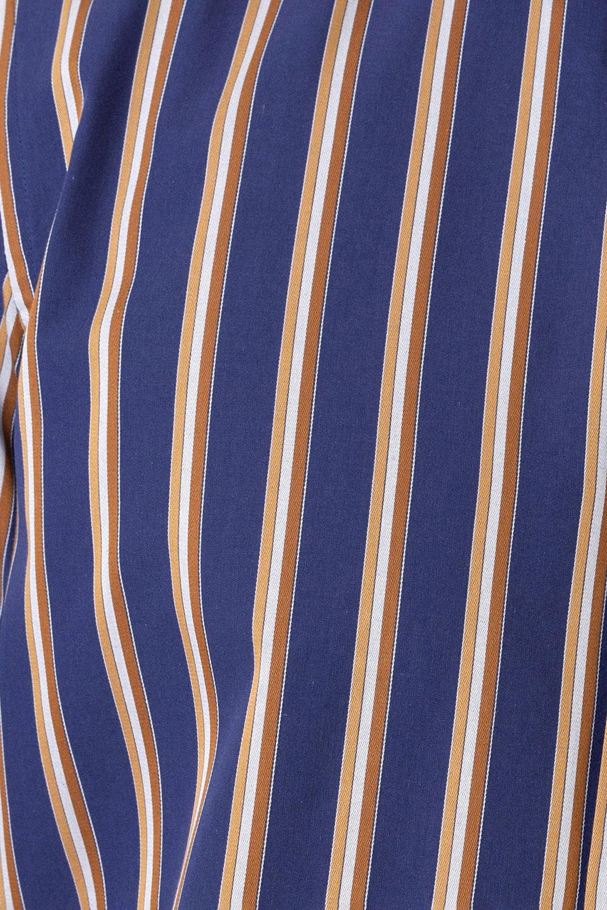 Şerit Çizgili Multicolor %100 Pamuk Regular Fit Erkek Gömlek 