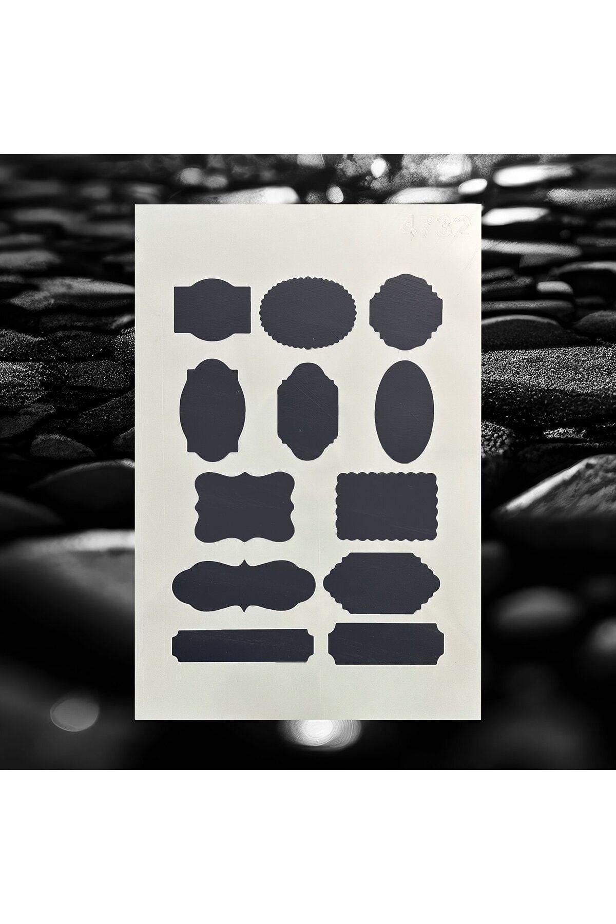 4732 Dekoratif Kapı Görseleri Stencil Şablon 30x20