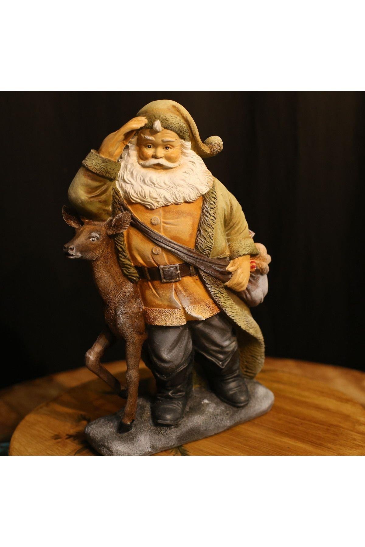 Orman Kaşifi Noel Baba ve Geyik Yoldaş Figürü
