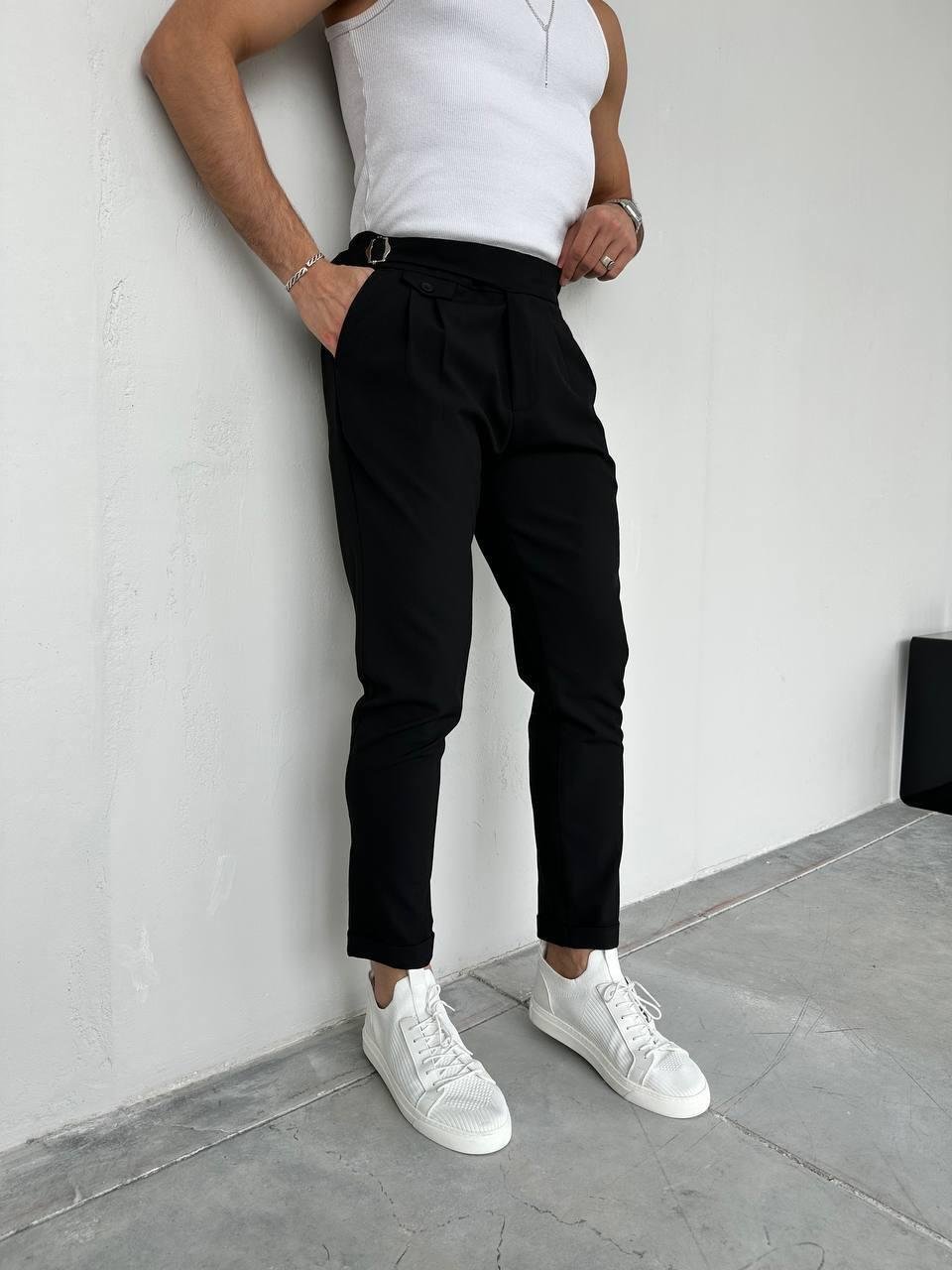 İtalyan Kesim Slim Pantolon Siyah