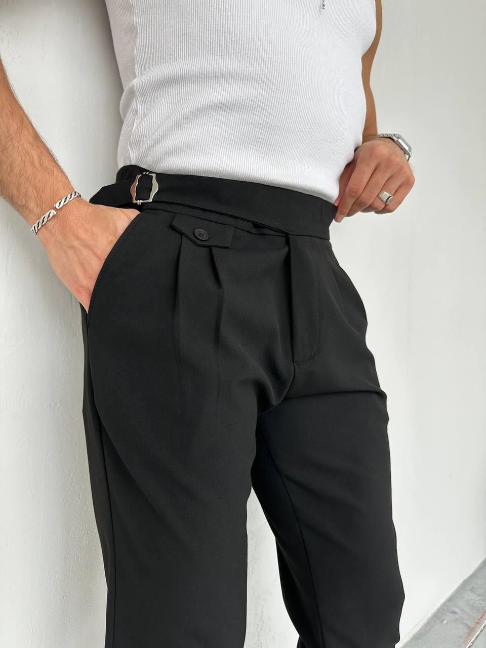 İtalyan Kesim Slim Pantolon Siyah
