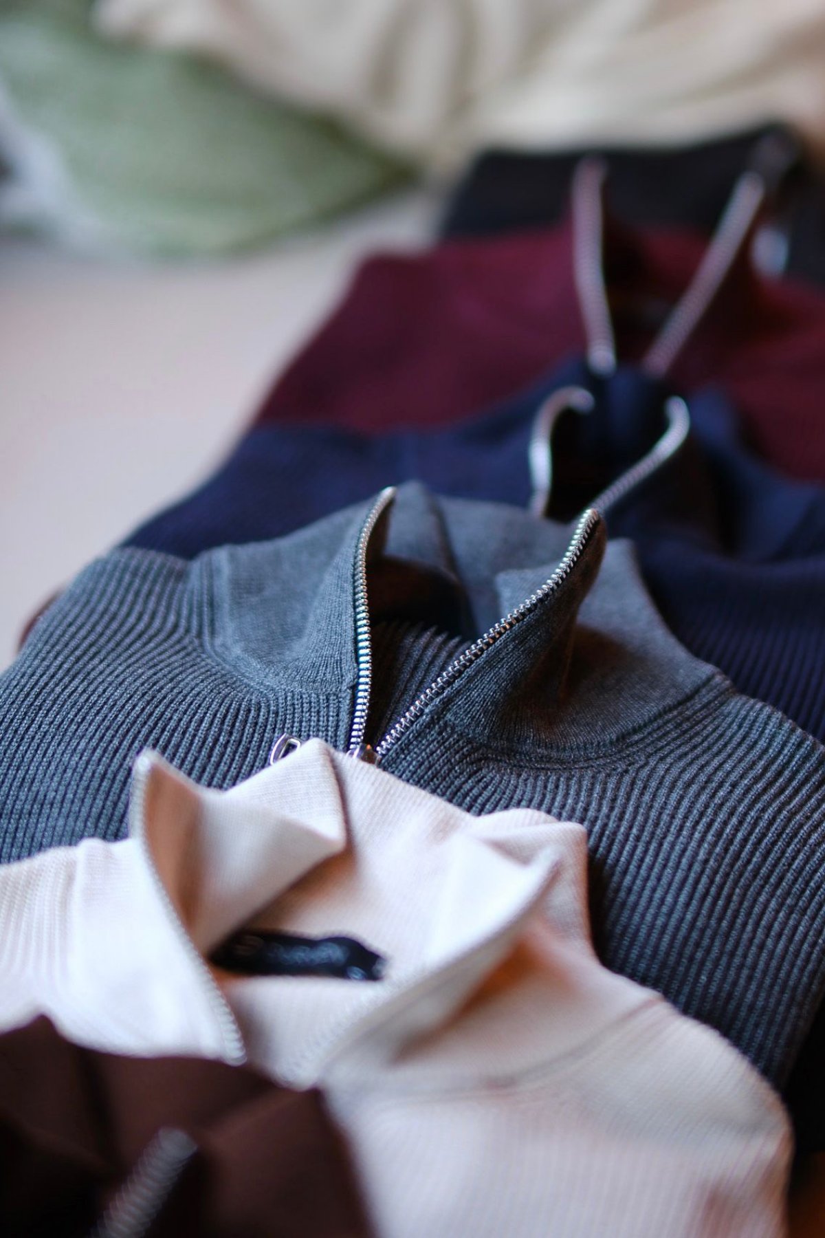 Bellonari Half Zip Pamuklu Old Money Kazak Bej