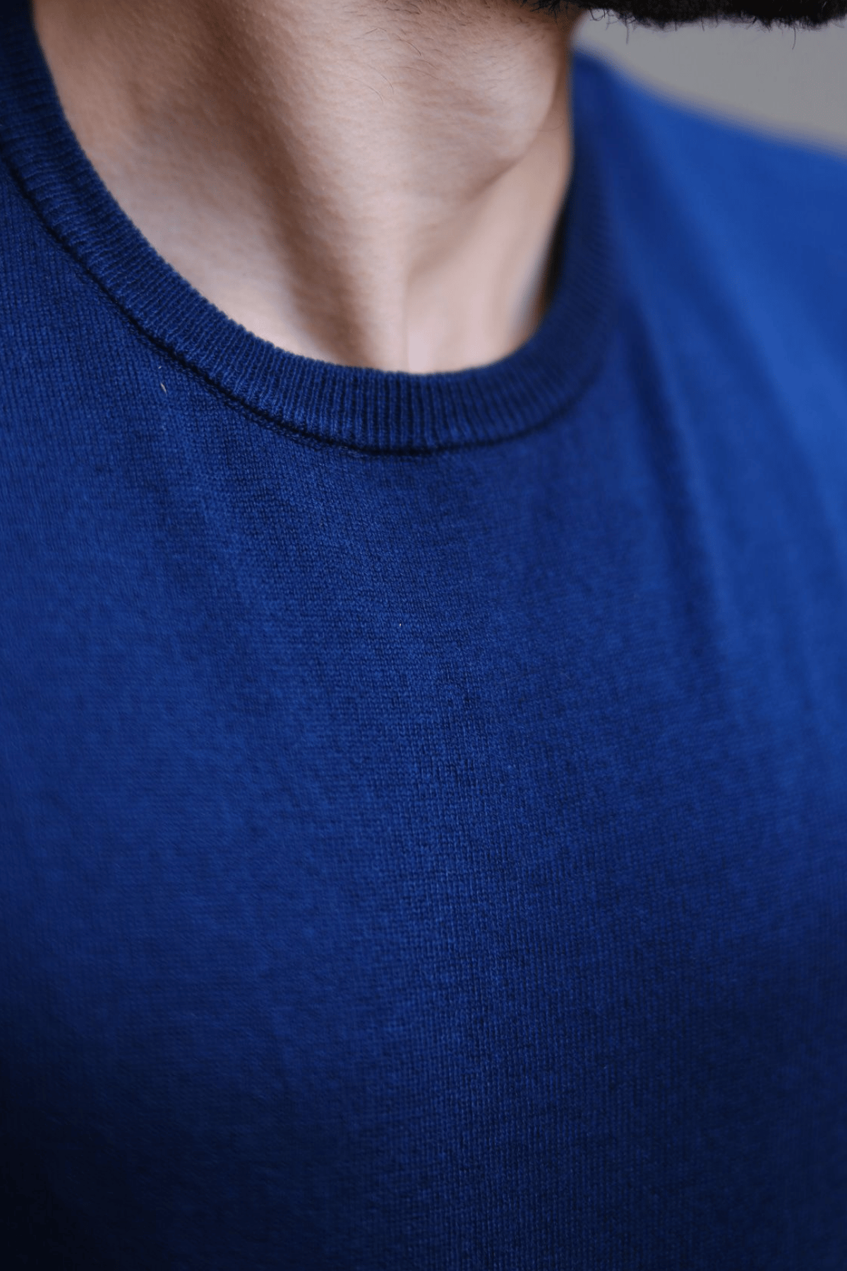 Pamuklu Basic Old Money Lacivert Triko T-shirt