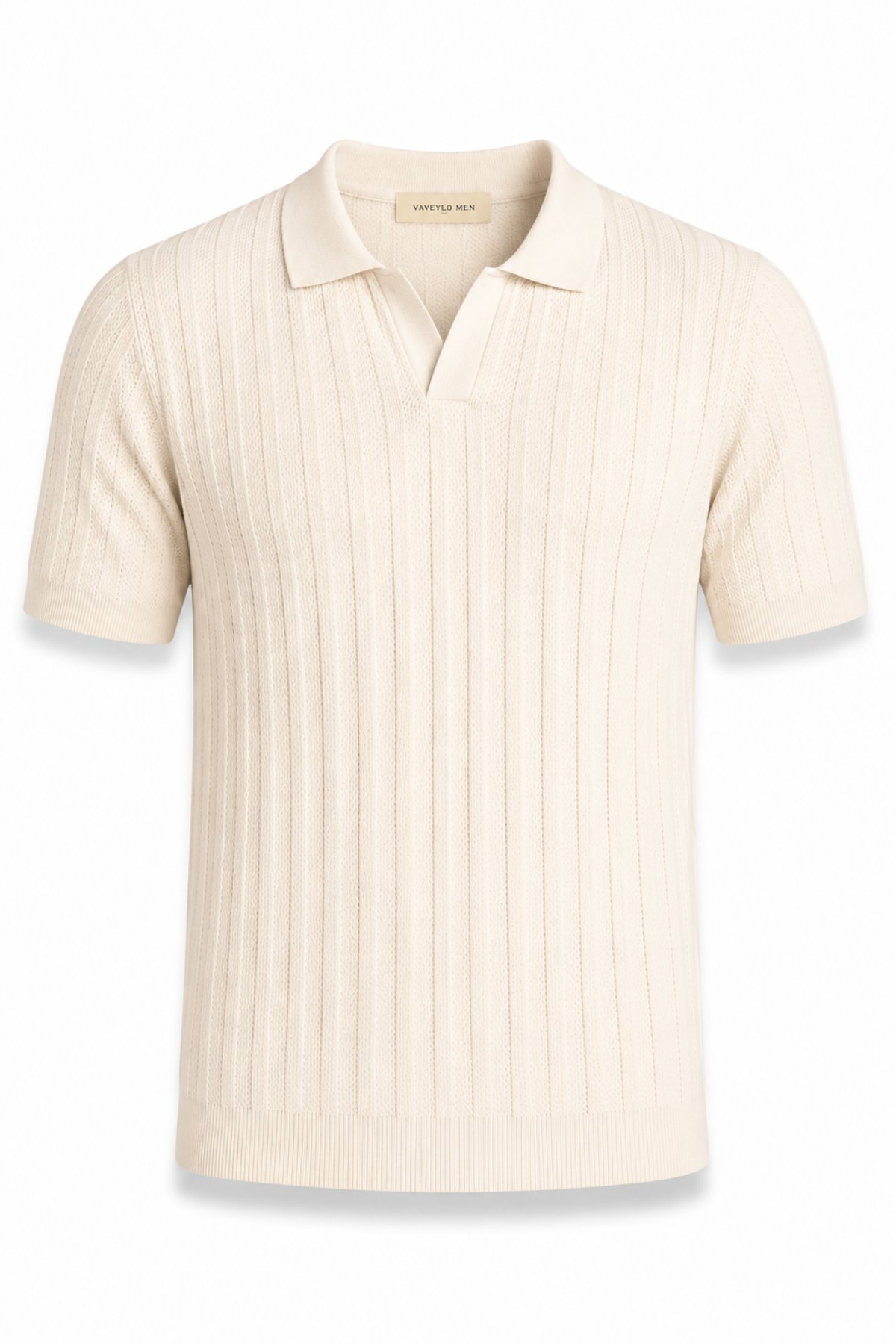 Rupert Kendinden Şeritli Old Money Polo Yaka T-shirt Bej