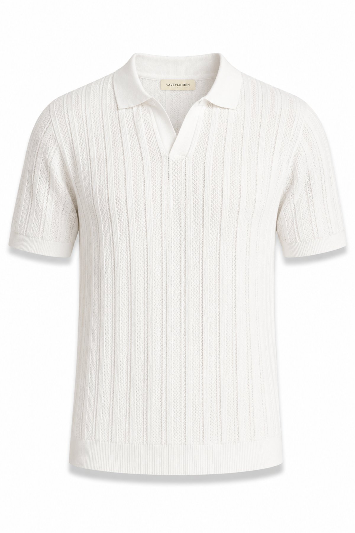 Rupert Kendinden Şeritli Old Money Polo Yaka T-shirt Beyaz